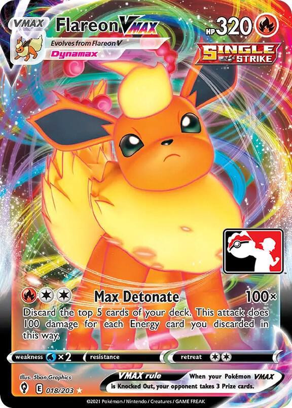 Evolving Skies Flareon VMAX [Prize-Pack] Pokémon card
